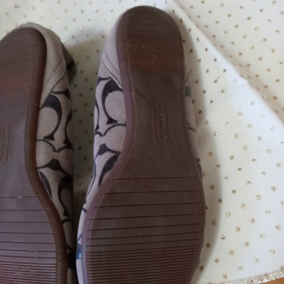 Coach brown ballet flats/dark brown C's - Picture 8 of 15